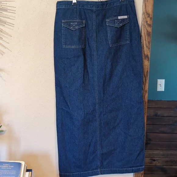 Frantic Vintage Cargo Denim Maxi Skirt - Picture 7 of 8